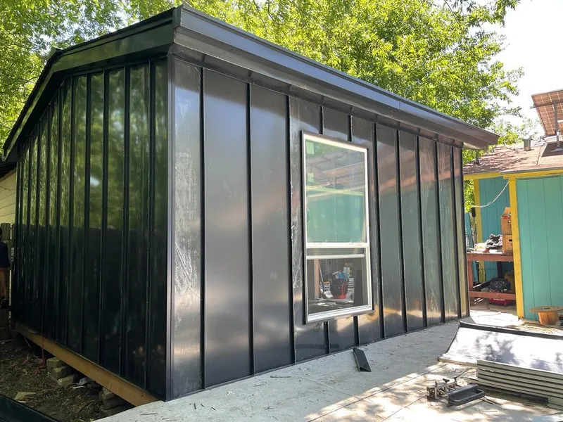 Black standing seam metal wall panels for Metal Roof Installation in Melrose Park